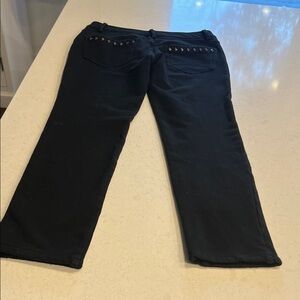 Black Pants with Studded Pockets